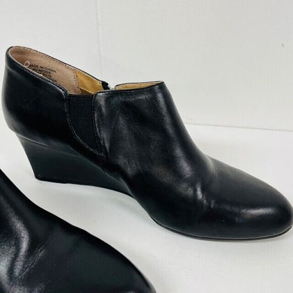 Adrienne Vittadini Midge Womens Size 8 Brown Side Zip Wedge Booties Shoes - Picture 3 of 16